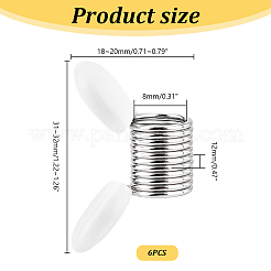 6 шт. 201 мини-пружинные зажимы для бусин из нержавеющей стали для изготовления бисерных украшений TOOL-UN0001-43