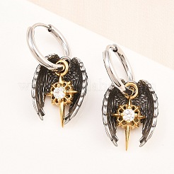 Серьги-кольца из хирургической нержавеющей стали 316 EJEW-C160-12AS-01