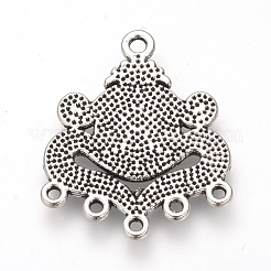 Impostazioni di cabochon in lega di tibetano e connettori in strass&nbsp;TIBE-Q075-11AS-LF
