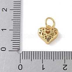 925 ciondolo a forma di cuore con fiore cavo 3D in argento sterling&nbsp;STER-M099-02G