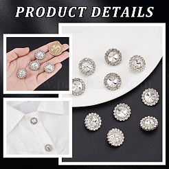 20 шт. пуговицы со стразами из сплава BUTT-GA0001-19A