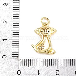 Messing micro pave klare zirkonia anhänger&nbsp;KK-F938-25G-G