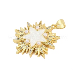 Латунные микропаве прозрачные подвески с фианитом KK-I723-16G