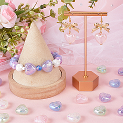 60шт 6 цвета светящиеся акриловые бусины&nbsp;SACR-SC0001-36