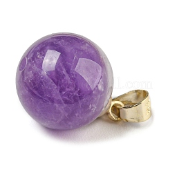 Подвески в виде сфер из натурального аметиста&nbsp;LS-G-D094-06B