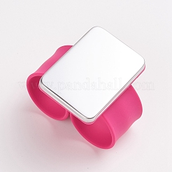 Магнитный силиконовый браслет на запястье X-BJEW-WH0009-09B