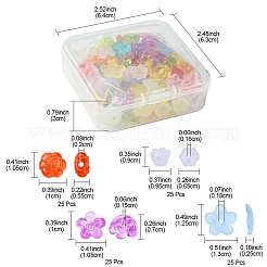 100шт 4 стиля прозрачные акриловые бусины&nbsp;TACR-FS0001-45