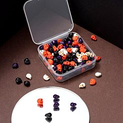 200шт 4 цвета окрашенные синтетические бирюзовые бусины нитки G-LS0002-18