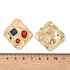 Orecchini a bottone con strass in acciaio inossidabile 304&nbsp;SA-CBAF6AD-26G-A