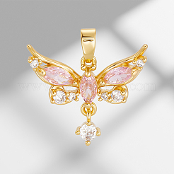 8шт латунные подвески с микропаве и кубическим цирконием&nbsp;KK-BBC0019-37