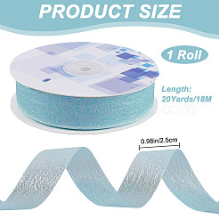 20 ярд переливающейся полиэстеровой гофрированной ленты для шитья OCOR-WH20007-13A