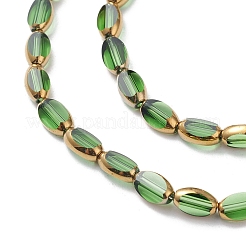 Стеклянные бусины с гальваническим покрытием &nbsp;EGLA-K015-12C