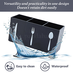 プラスチック製食器収納ディスプレイホルダー1個  長方形  ブラック  177x65x88mm&nbsp;ODIS-DC0001-13B