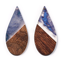 Большие подвески из прозрачной смолы и орехового дерева RESI-ZX017-49