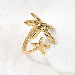 5 шт. открытые манжеты из нержавеющей стали 304 для женщин&nbsp;RJEW-K313-10G