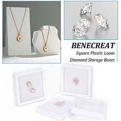 Квадратные пластиковые ящики для хранения алмазов CON-WH0095-50A