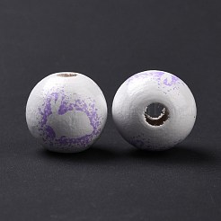 Пасхальная тема набивные деревянные европейские бусы WOOD-C002-10A