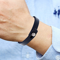 1 шт. панк ретро этнический стиль кожаный браслет ручной работы пара литературный ремешок на руку для мужчин BJEW-CL0001-02C