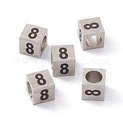 Европейские бусины из нержавеющей стали 303 STAS-G286-P08