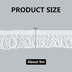Кружевная лента из полиэстера с кисточками&nbsp;DIY-WH0308-535A