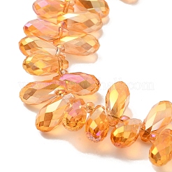 Стеклянные бусины с гальваническим покрытием &nbsp;EGLA-B006-01A-HR01