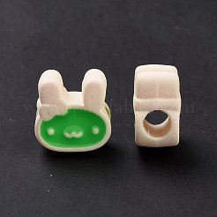 Прорезиненный стиль акриловые европейские бусины SACR-E009-21