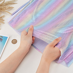 Полиэфирная ткань цвета радуги DIY-WH0430-671