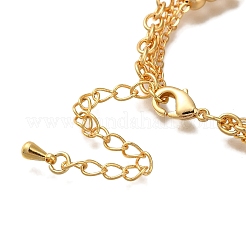 Браслеты с подвесками из латуни с буквой z BJEW-L696-035G