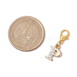 26 шт. подвеска с буквой a~z из сплава и стразами&nbsp;HJEW-JM02653