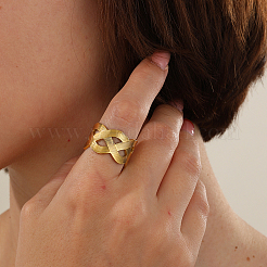 Кольцо с крестообразным креплением неправильной формы из нержавеющей стали 201 для повседневного использования в отпуске.&nbsp;CK8192