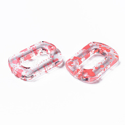 Transparentem Acryl Verknüpfung Ringe&nbsp;OACR-N009-017A-12