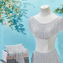 Кружевная лента из полиэстера с кисточками&nbsp;OCOR-FG0002-45B