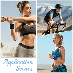 8шт. 4-х цветные спортивные полиэстеровые браслеты&nbsp;AJEW-CN0004-73B