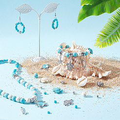 Set aus synthetischen Türkis- und Muschelperlen&nbsp;DIY-GA0002-80