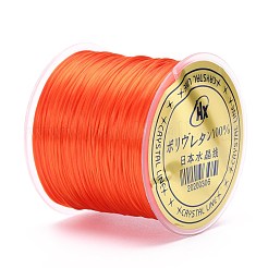 日本の平らな弾性結晶ストリング  ポリエステル糸  ストレッチブレスレットジェムストーンジュエリー作りに  レッドオレンジ  0.5mm  約65.6ヤード（60m）/ロール&nbsp;EW-Z001-B24