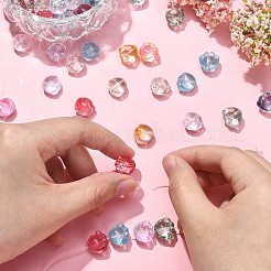 100шт прозрачные бусины лэмпворк ручной работы&nbsp;LAMP-CJ0001-53