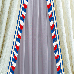 Лента из полиэстера с кисточками длиной 10 м в этническом стиле OCOR-WH0078-274A