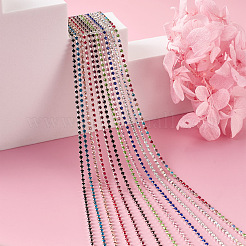 12 Farben Messing Strass Strassketten&nbsp;CHC-FW0001-01