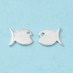 ステンレススチールチャーム201個  魚  銀  13.5x7x0.9mm  穴：1.4mm&nbsp;STAS-L234-092S