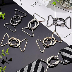 6 пара двухцветных застежек из цинкового сплава FIND-BC0002-45