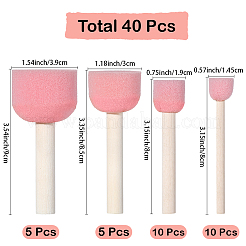 30 pièce 4 styles de formes d'éponges à peinture&nbsp;DIY-SP0006-17