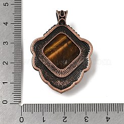 Естественно тигровый глаз ромб подвески&nbsp;G-A297-03R-17