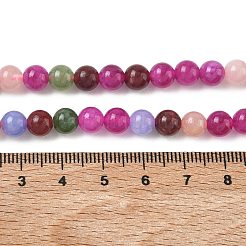 天然の天然翡翠ビーズ連売りを染めた  ラウンド  ミックスカラー  6mm  穴：1mm  約31個/連  7.48インチ（19cm）&nbsp;G-G021-02A-29
