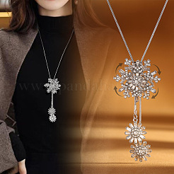 Снежинка сплав кристалл горный хрусталь длинные кисточки y ожерелья для женщин FS-WG6712B-01
