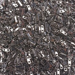 MIYUKIクォーターティラビーズ  日本製シードビーズ  2穴  （qtl194)パラジウムメッキ  5x1.2x1.9mm  穴：0.8mm  約480個/10g&nbsp;X-SEED-MY05-QTL194