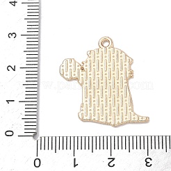 合金エナメルチャーム  モルモットチャーム  ライトゴールド  キャメル  21x25x1mm  穴：1.8mm&nbsp;ENAM-C027-01C-01