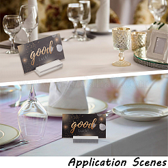 10 soporte rectangular para tarjetas de identificación de acrílico.&nbsp;AJEW-GF0015-02