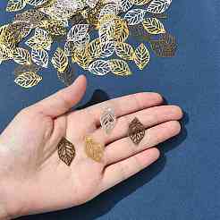 100 шт. 3-х цветные железные филигранные подвески-соединители IFIN-FS0001-60