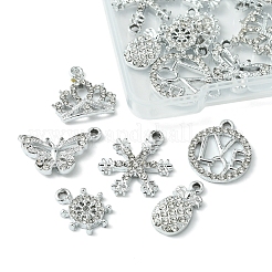 20шт 10 стильные подвески из сплава с кристаллами и стразами ALRI-FS0001-01