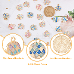 90шт 3 цвета сплава эмалевые подвески&nbsp;ENAM-DC0001-29